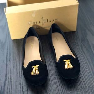 Cole Haan Morgan Slipper Black Suede size 8